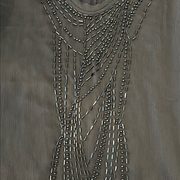 Coldwater Creek Black beaded Tank Top size small GUC - Picture 3 of 6